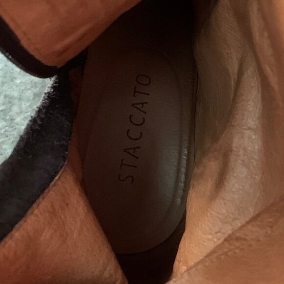 Staccato Women's Black Heel Pump Knee High Boots - Picture 8 of 13